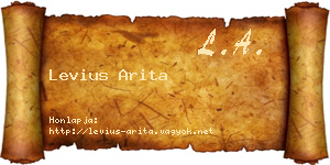 Levius Arita névjegykártya